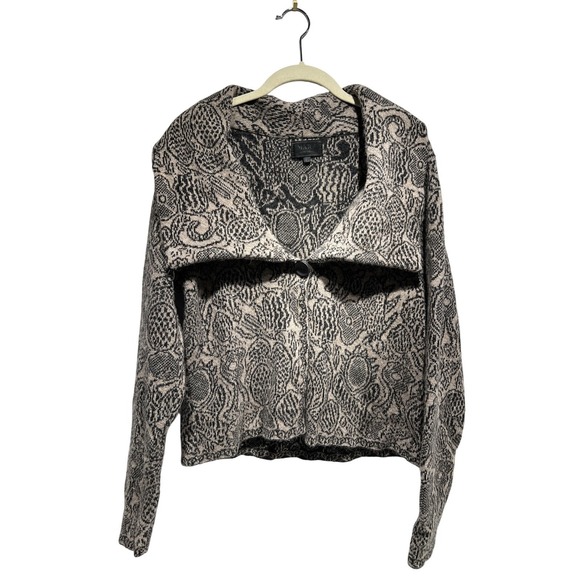 Marvin K Sweaters - Sweater‎ Knit Jacket Shawl Collar Button Front Geometric Print Made in Italy L